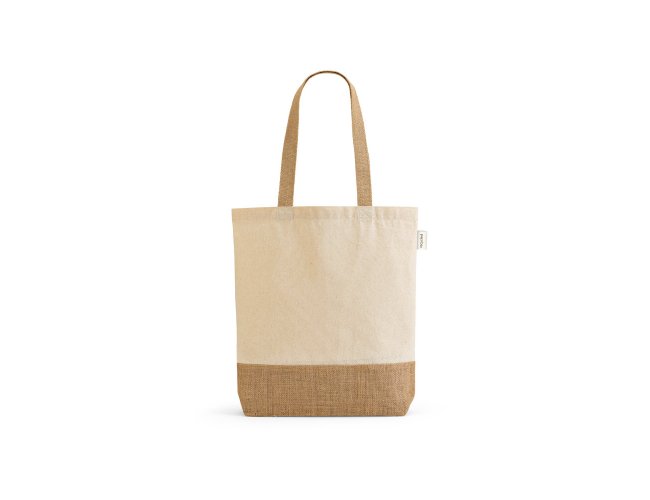 MALDIVAS. Sacola em 70% algodo reciclado e 30% polister reciclado (180 g/m) com base em juta