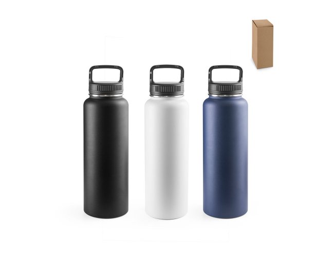 SINNER. Garrafa esportiva em a�o inox 90% reciclado com revestimento em p� (1200 mL)