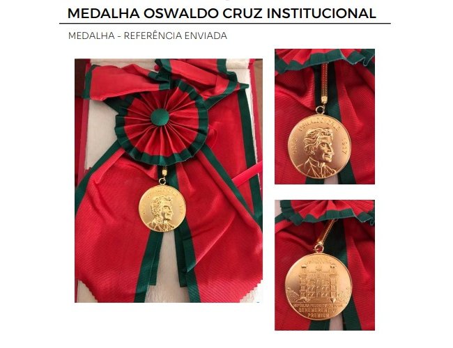 MEDALHA OSWALDO CRUZ INSTITUCIONAL